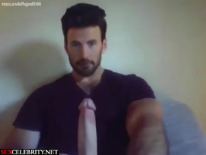 Fake Chris Evans - sexy young handsome guy jerking off on camera